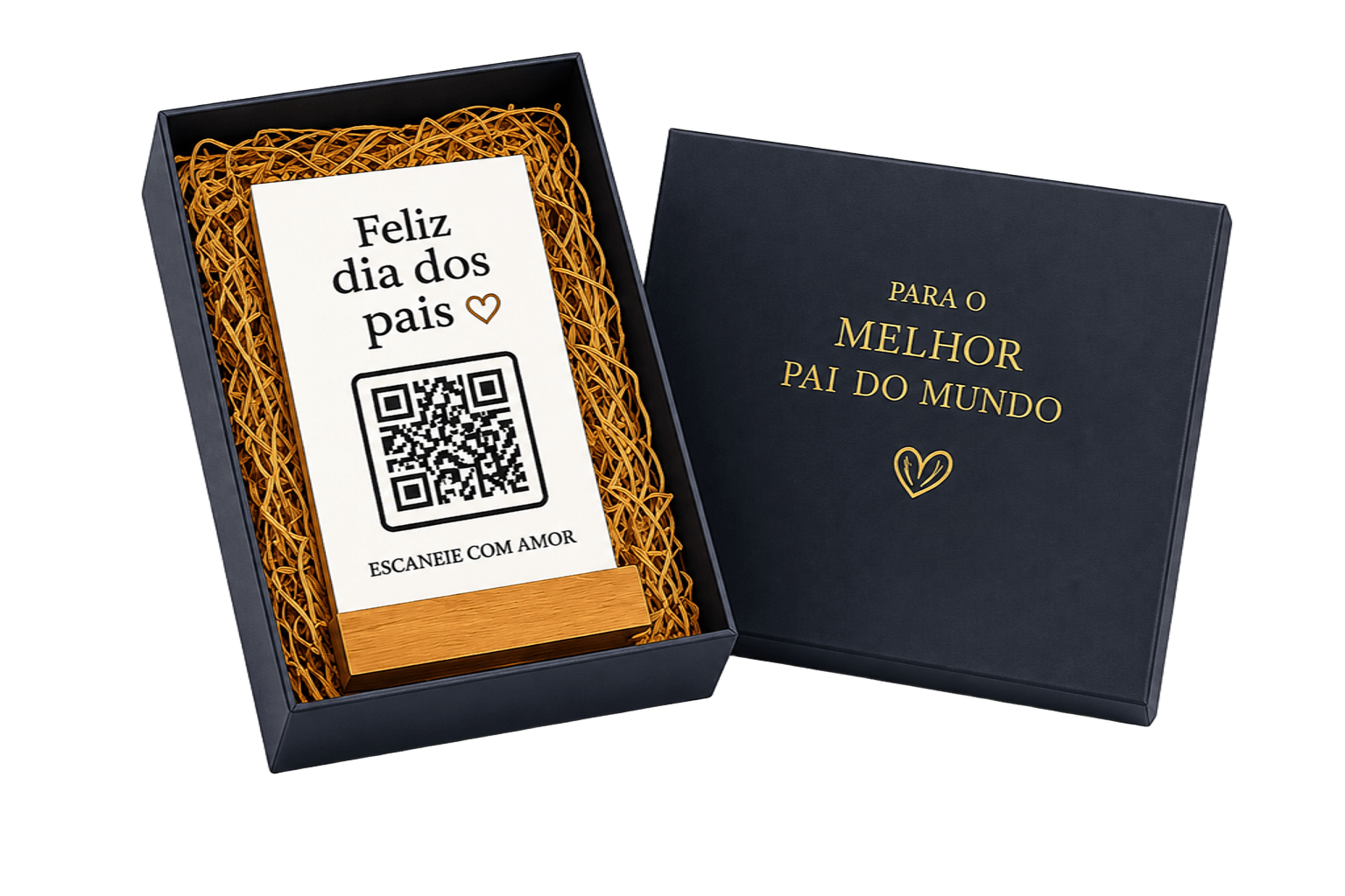 QR Code dentro de uma caixa presente