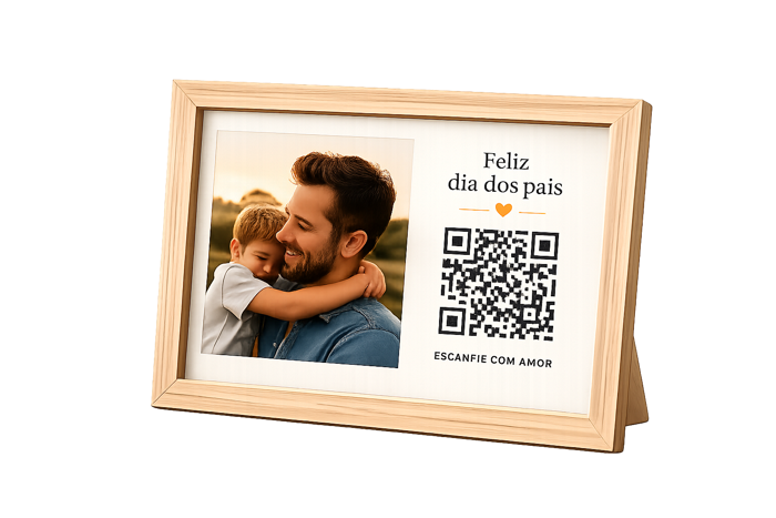 QR Code em porta-retrato